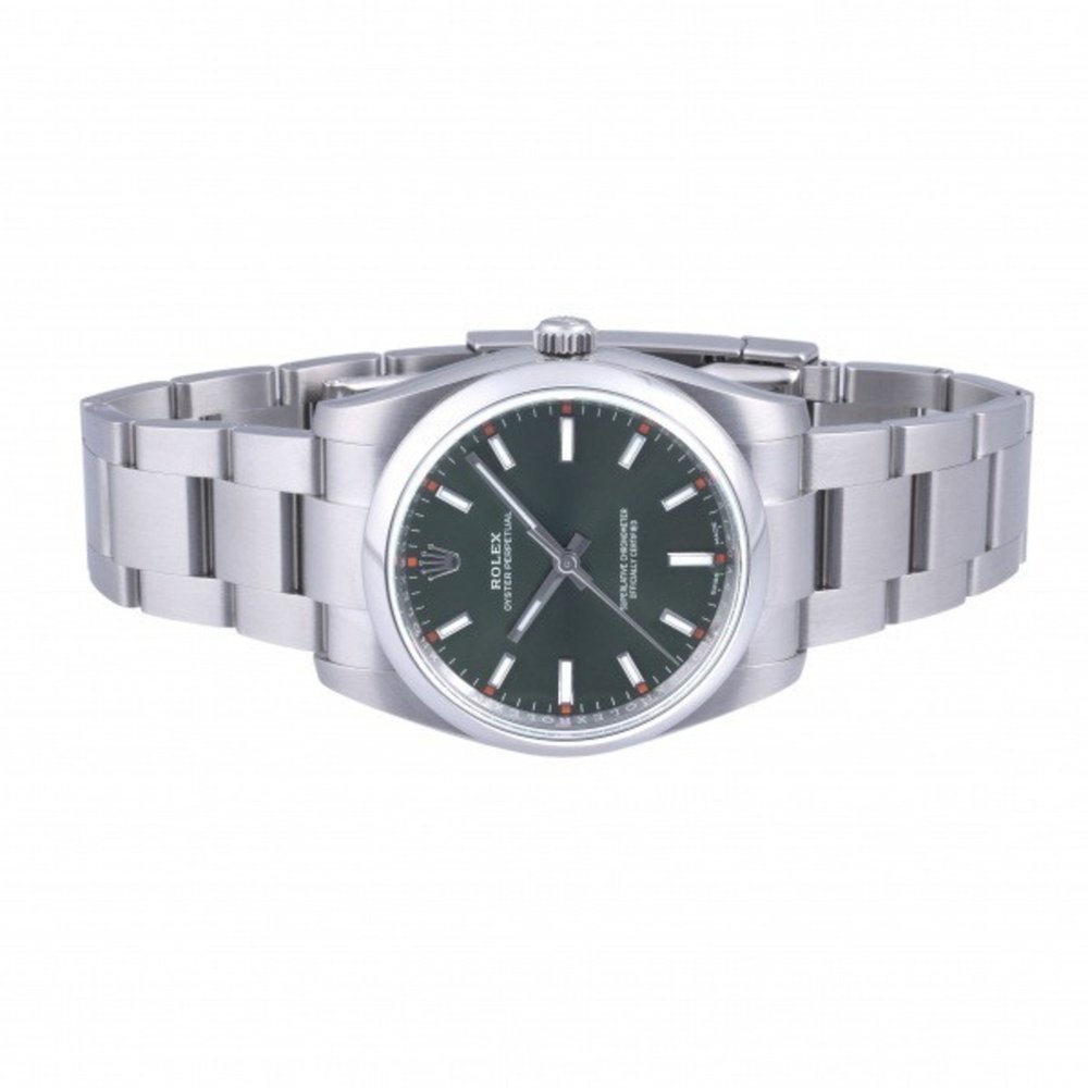 Rolex ROLEX Oyster Perpetual 114200 olive green dial used watch men's - Picture 2 of 3